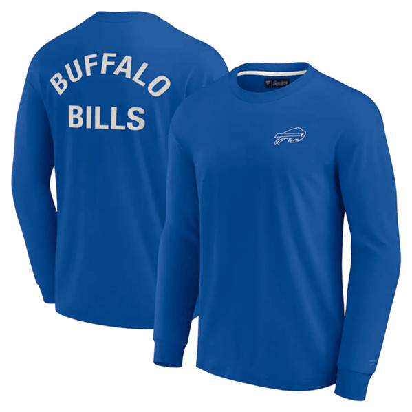 Men's Buffalo Bills Royal Signature Unisex Super Soft Long Sleeve T-Shirt